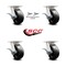 Service Caster 5 Inch Kingpinless Glass Filled Nylon Wheel Caster Brakes 2 Swivel Locks, 4PK SCC-KP30S520-GFNR-SLB-BSL-2-SLB-2 - alternate 7